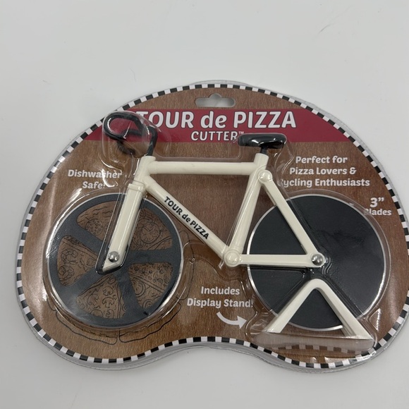 SOHO KITCHEN Tour de Pizza Cutter White Bike NEW - Picture 10 of 12